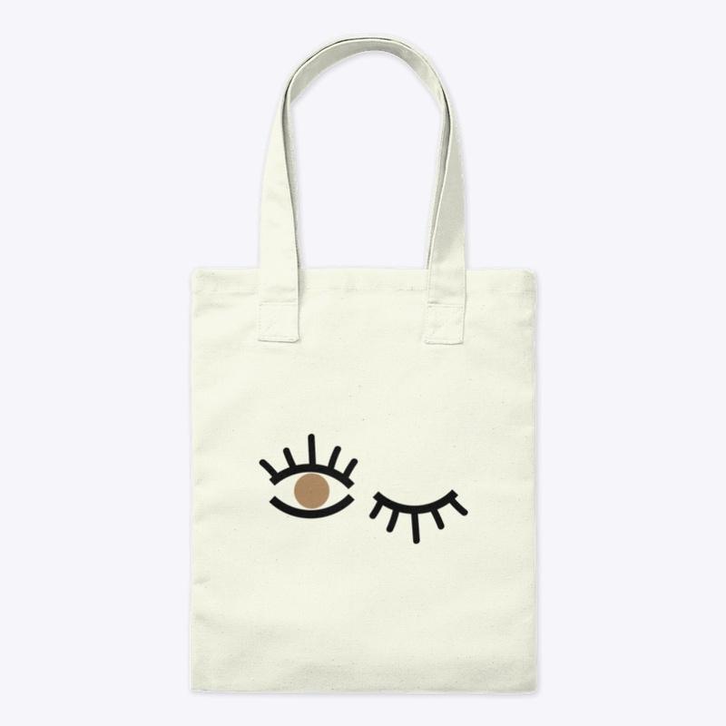 Brown Winky Eye Tote